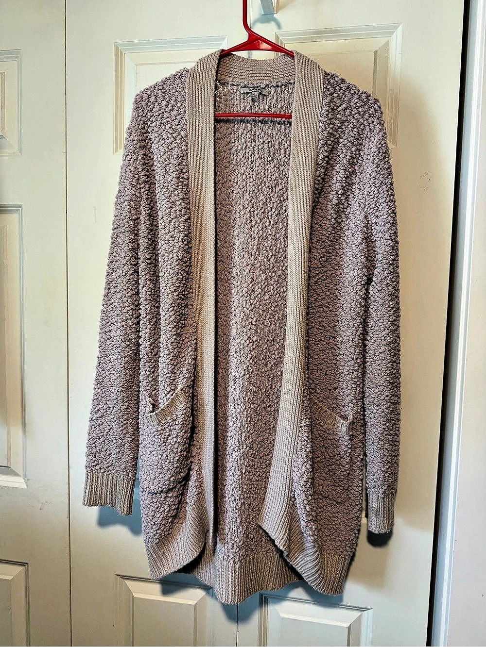 JODIFL Textured Knit Cardigan in Pink Like New